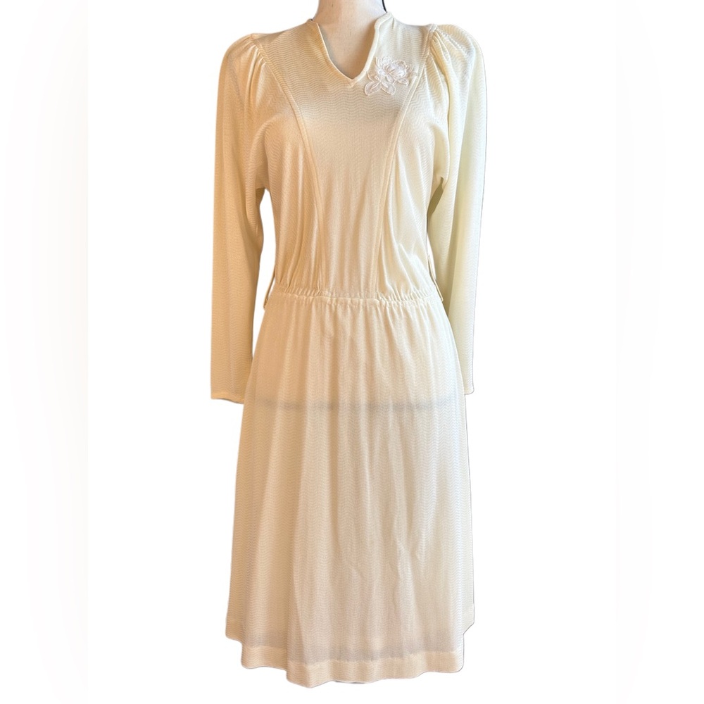Vintage Ivory Made In France 80’s Dress - XS/S